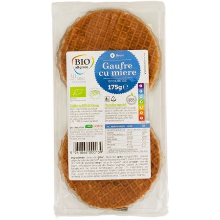 Gaufre miere copii bio 200g - BIO ALL GREEN