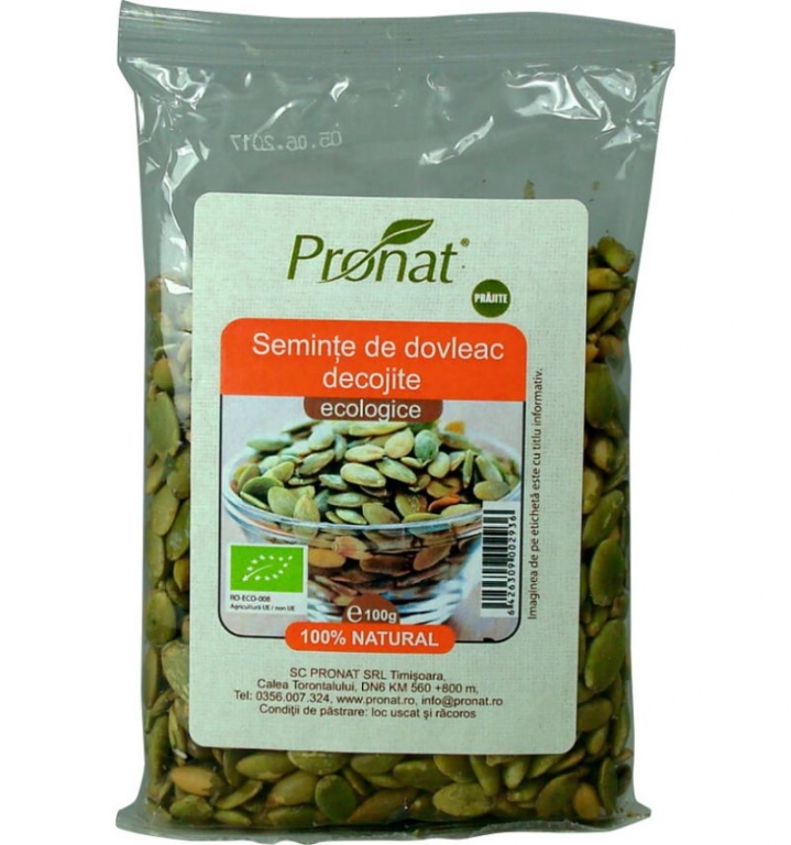 Seminte dovleac prajite eco 100g - PRONAT