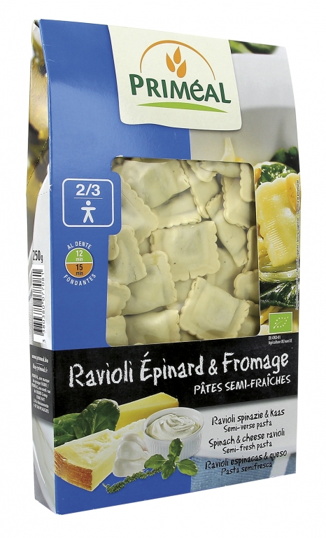 Paste ravioli grau spanac branza eco 250g - PRIMEAL