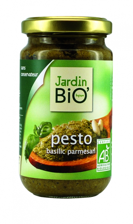 Pesto busuioc parmezan eco 180g - JARDIN BIO