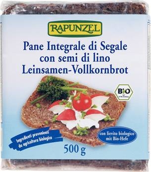 Paine integrala secara seminte in felii eco 500g - RAPUNZEL