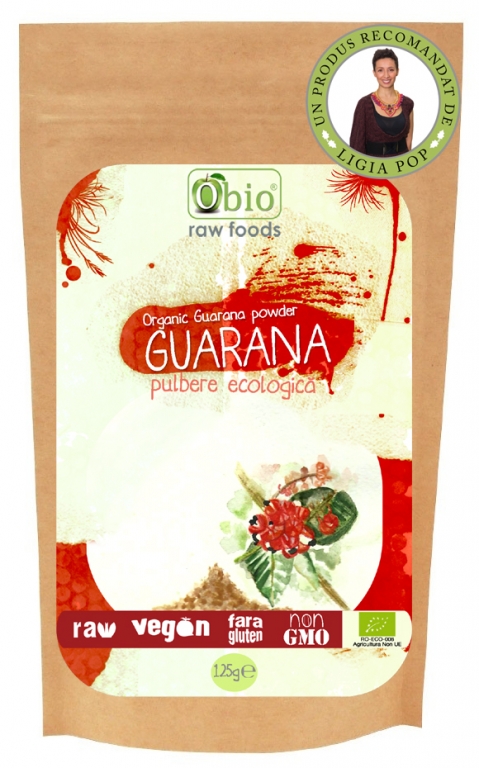 Pulbere guarana raw bio 125g - OBIO