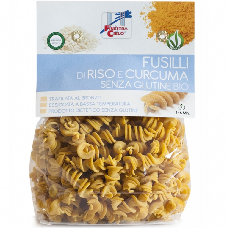 Paste fusilli orez turmeric fara gluten eco 250g - LA FINESTRA SUL CIELO