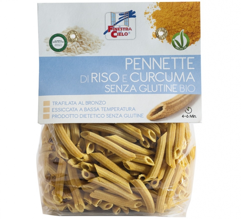 Paste pennette orez turmeric fara gluten eco 250g - LA FINESTRA SUL CIELO