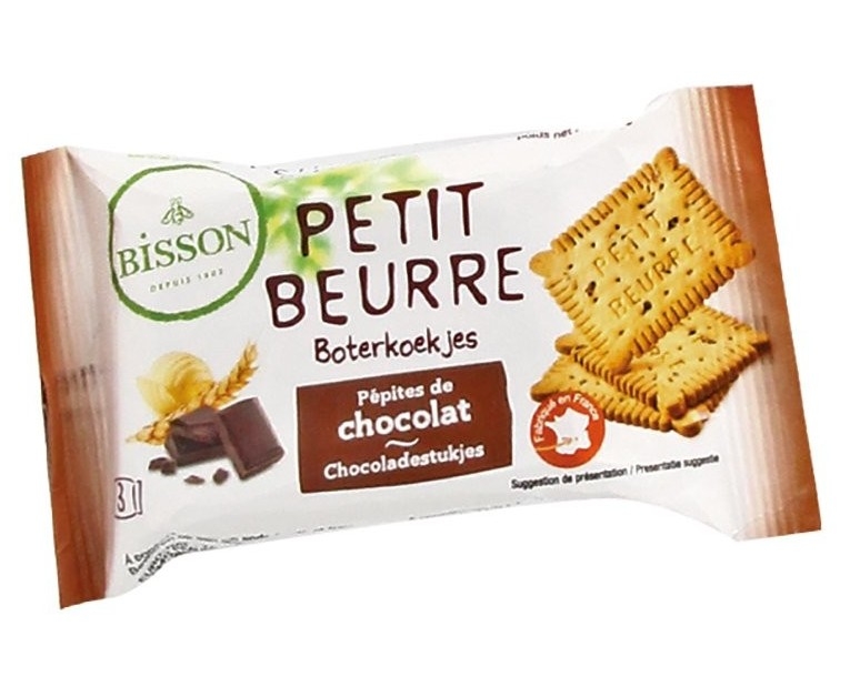 Biscuiti petit beurre pepite ciocolata eco 28g - BISSON