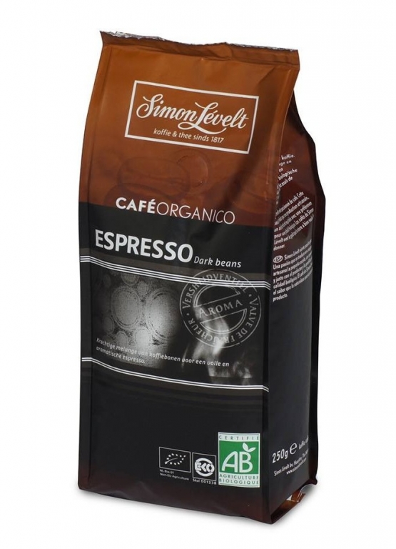 Cafea boabe arabica espresso eco 250g - SIMON LEVELT