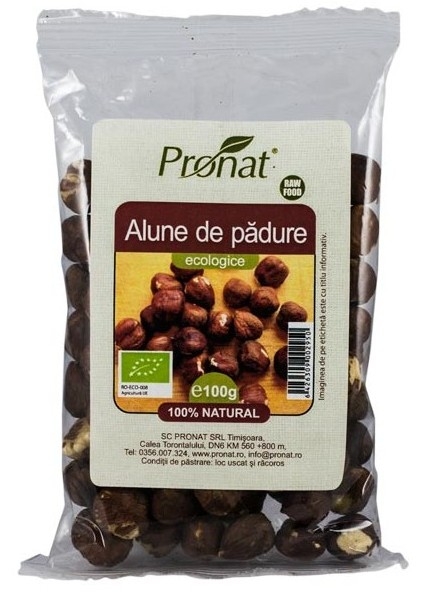 Alune padure crude intregi eco 100g - PRONAT