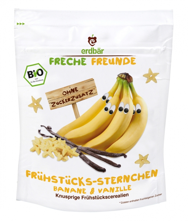 Stelute cereale banane vanilie eco 125g - ERDBAR