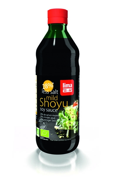 Sos soia shoyu continut redus sare 250ml - LIMA