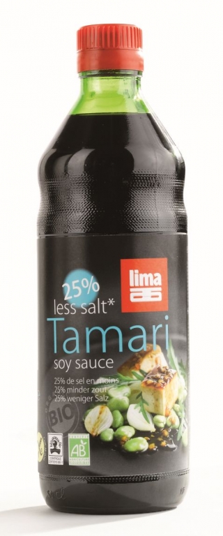 Sos soia tamari continut redus sare bio 250ml - LIMA