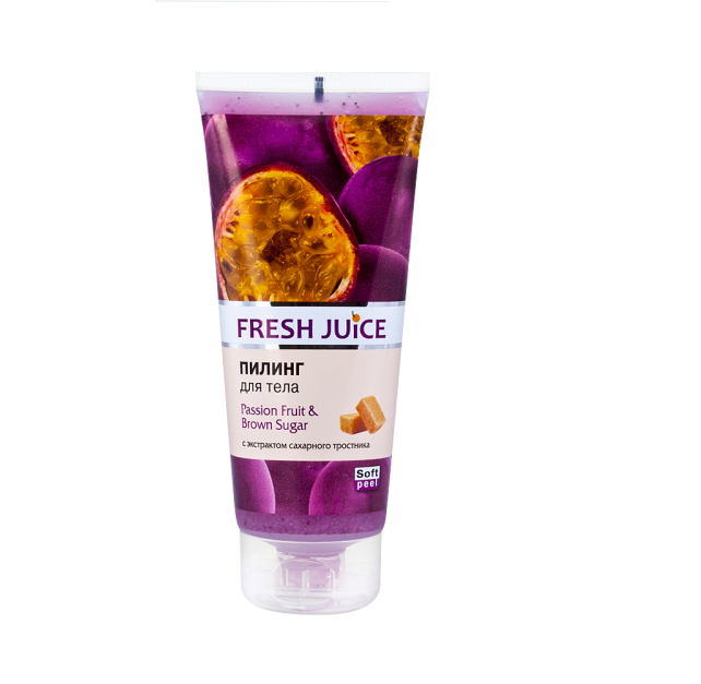 Exfoliant corporal fructele pasiunii zahar brun 200ml - FRESH JUICE