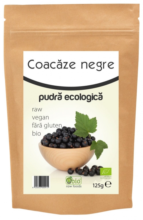 Pulbere coacaze negre bio 125g - OBIO