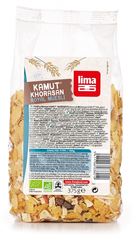 Musli royal kamut bio 375g - LIMA