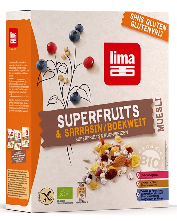 Musli superfructe hrisca fara gluten bio 250g - LIMA