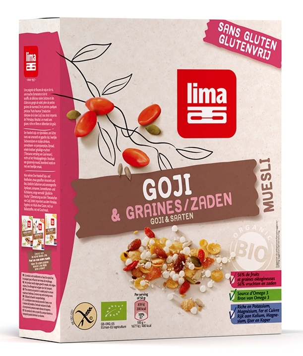 Musli goji seminte fara gluten bio 250g - LIMA