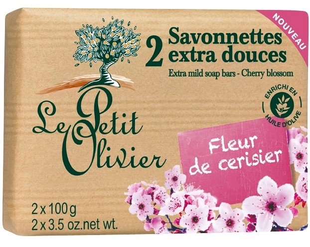 Sapun extra moale flori cires 2x100g - LE PETIT OLIVIER