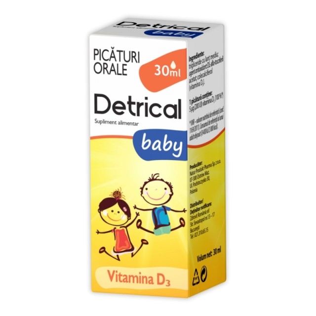 Vitamina D3 picaturi copii Detrical 30ml - NATUR PRODUKT