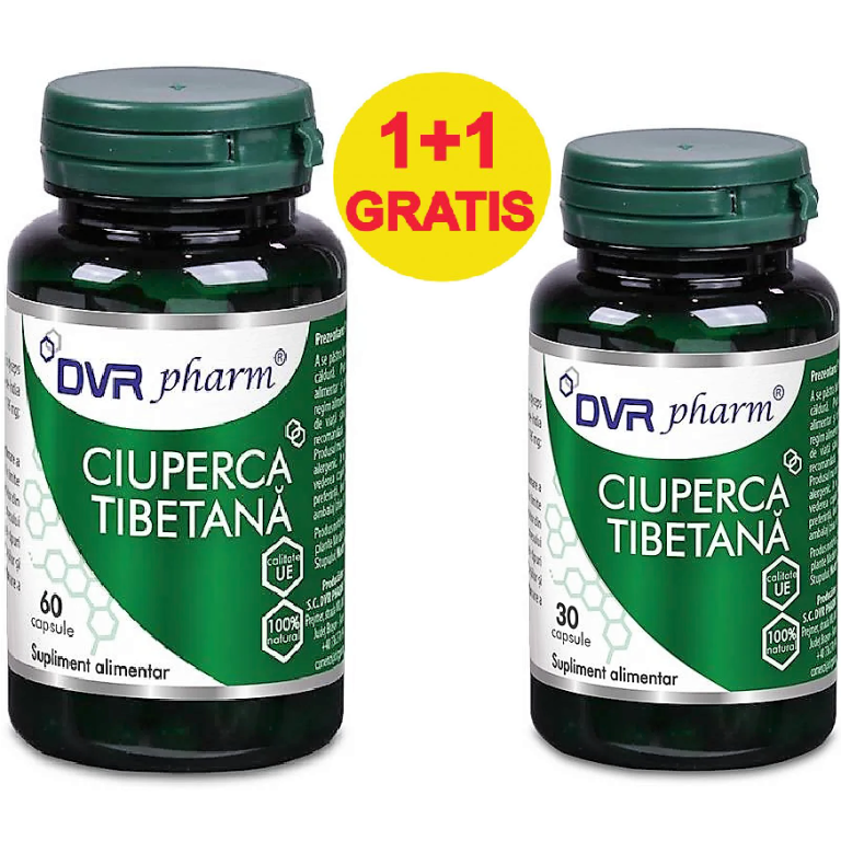 Pachet Ciuperca tibetana 60+30cps - DVR PHARM