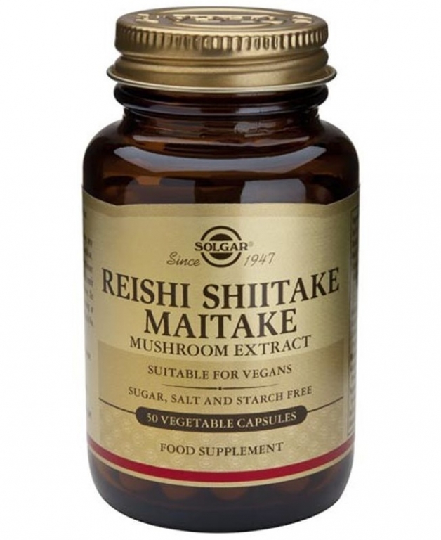 Reishi shiitake maitake 50cps - SOLGAR