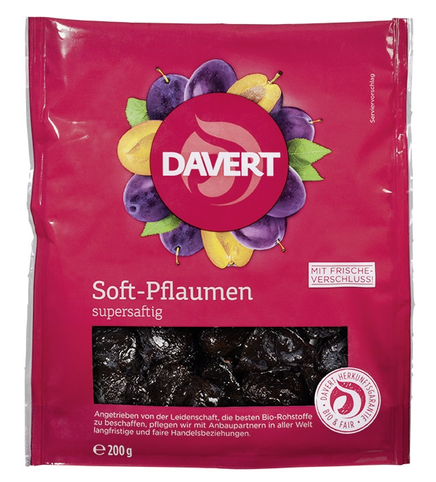 Prune soft fara samburi eco 200g - DAVERT