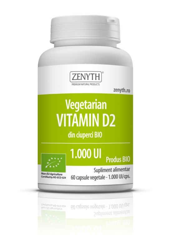 Vitamina D2 1000ui din ciuperci bio 60cps - ZENYTH