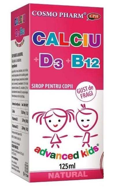 Sirop calciu D3 B12 copii 125ml - COSMO PHARM