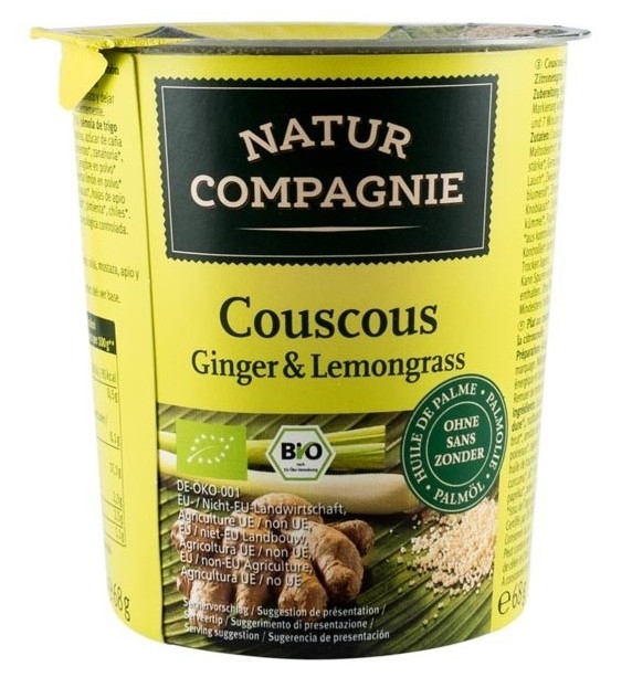 Cuscus grau ghimbir lemograss eco 68g - NATUR COMPAGNIE