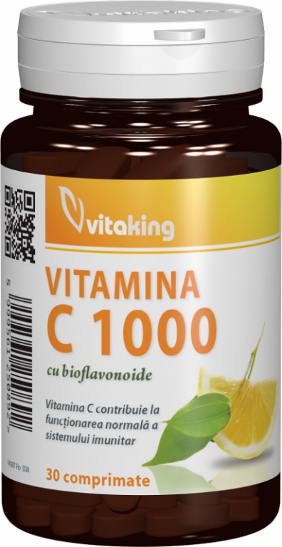 Vitamina C 1000mg bioflavonoide 30cp - VITAKING