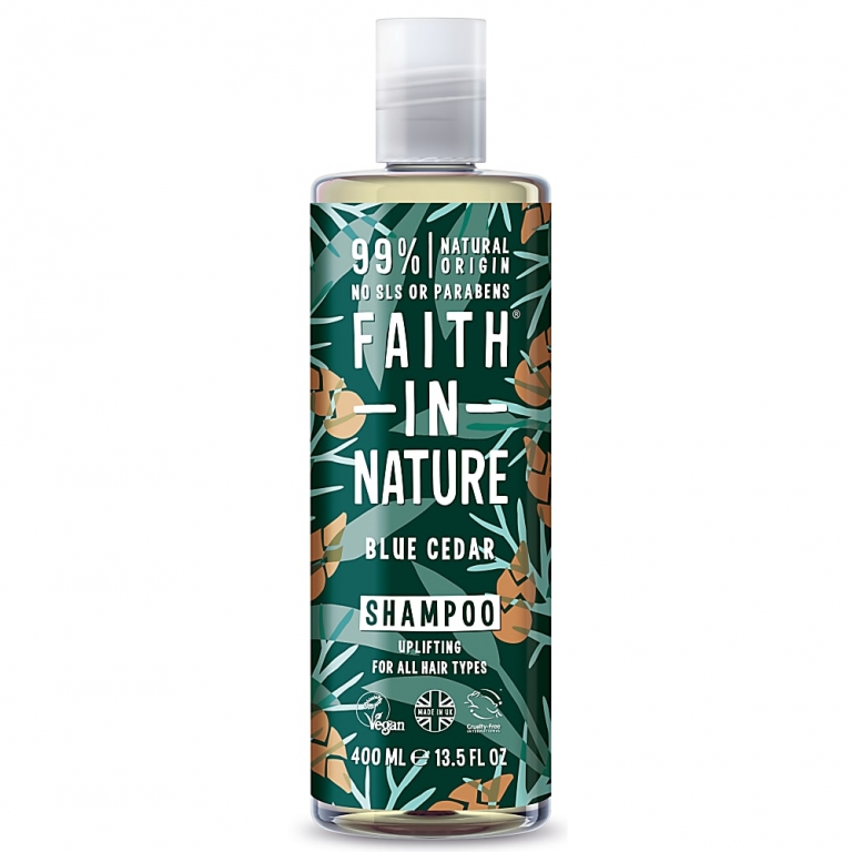 Sampon cedru albastru toate tipurile par pt barbati 400ml - FAITH IN NATURE