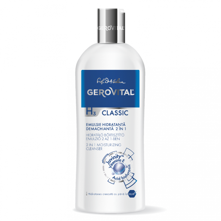 Emulsie demachianta hidratanta 2in1 200ml - GEROVITAL H3 CLASSIC