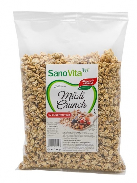 Musli crocant oligofructoza 400g - SANOVITA