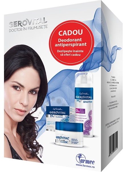 Caseta cadou Sensitive [crema lift hidratanta+deodorant antiperspirant] 2b - GEROVITAL H3 CLASSIC