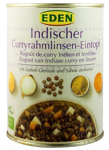 Ghiveci indian linte curry smantana eco 560g - EDEN