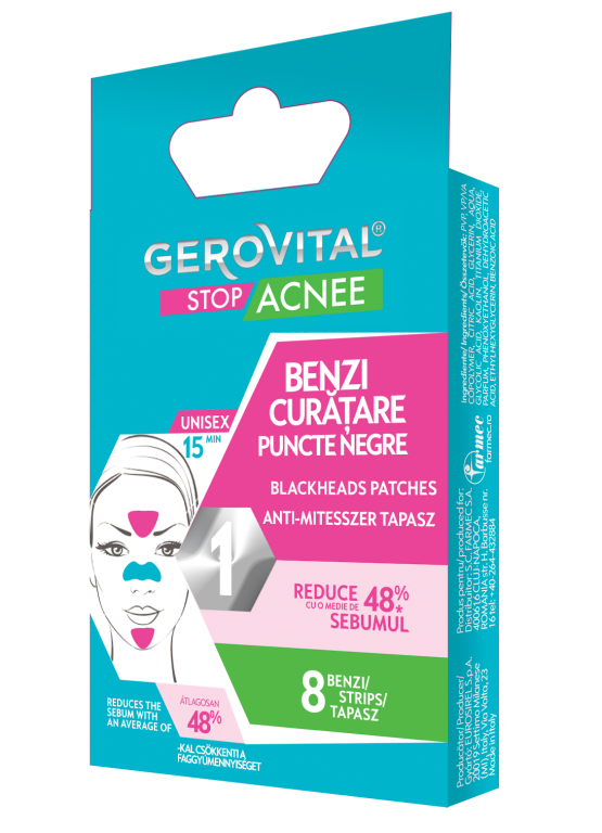 Benzi curatare puncte negre 8b - GEROVITAL STOP ACNEE