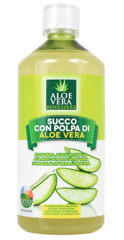 Suc aloe vera pulpa natur 1L - BENESSERE