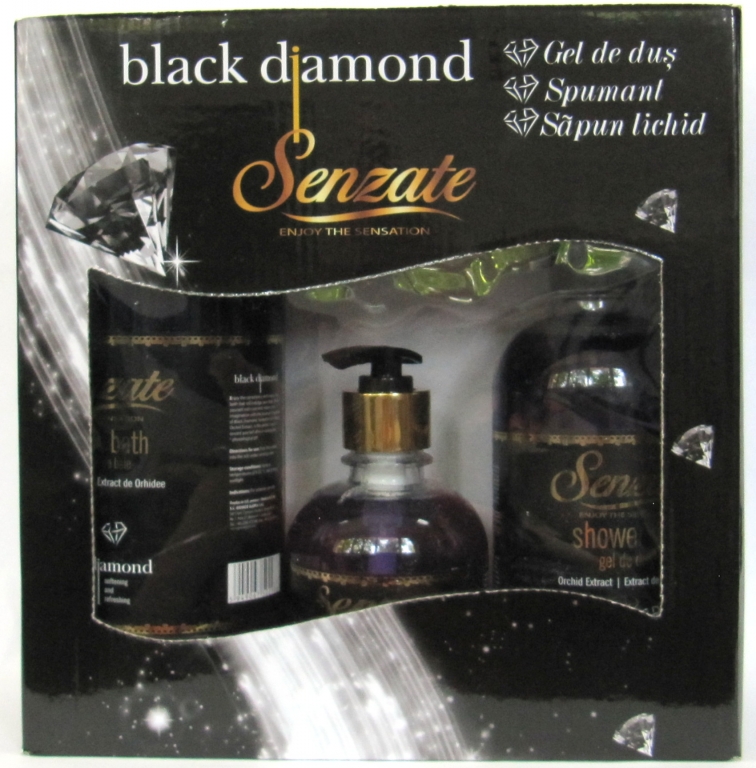 Caseta cadou Black Diamond [gel dus+spumant+sapun lichid] 3b - SENZATE