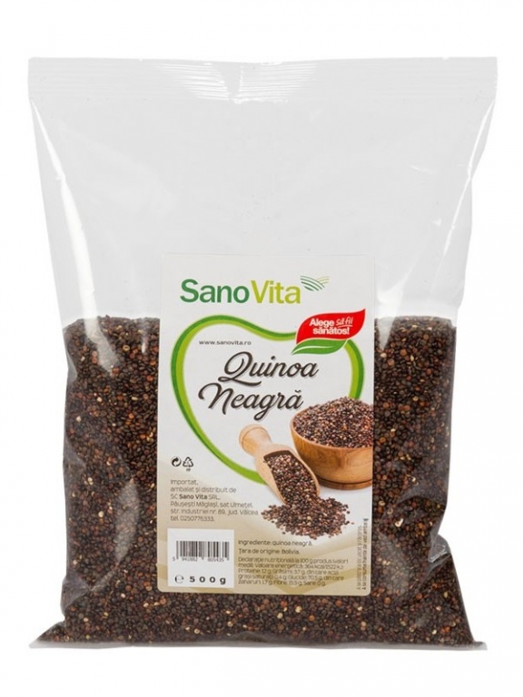 Quinoa neagra boabe 500g - SANOVITA