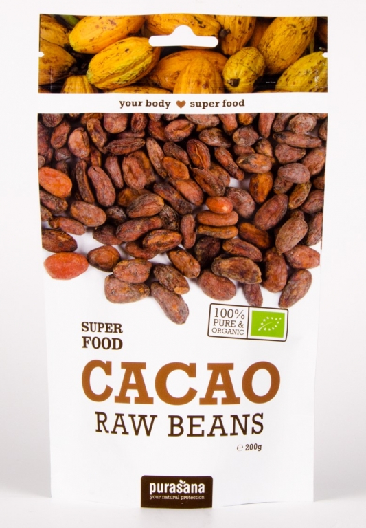 Cacao boabe raw bio 200g - PURASANA