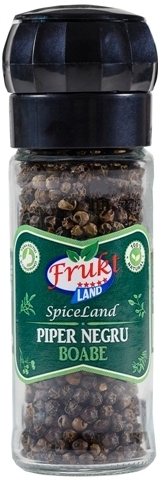 Condiment piper negru boabe rasnita reutilizabila 40g - FRUKT LAND