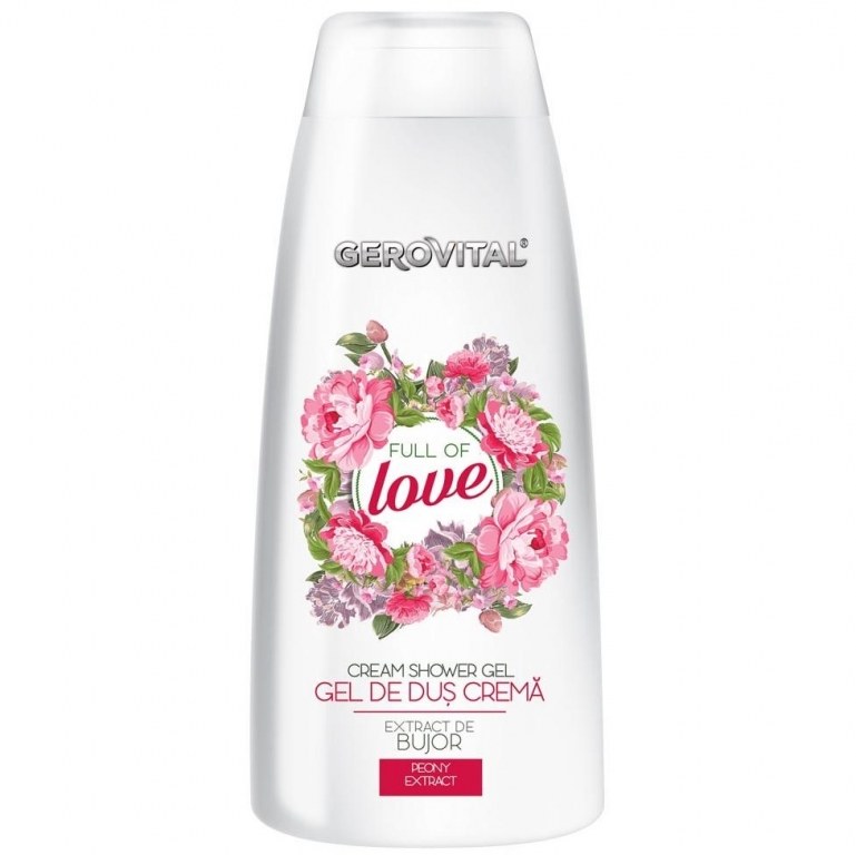 Gel dus crema bujor Full of Love 250ml - GEROVITAL