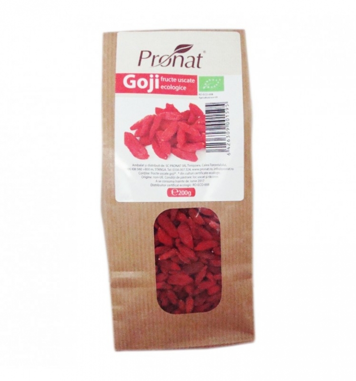 Goji fructe uscate eco 200g - PRONAT