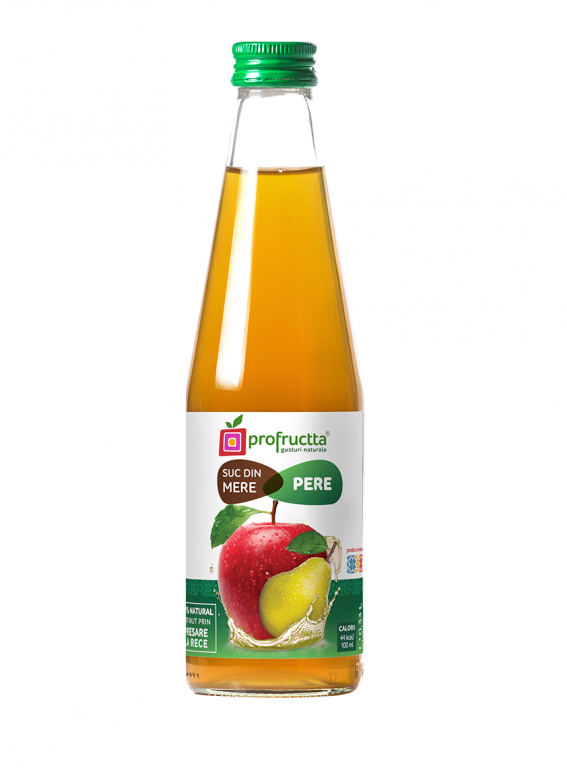 Suc mere pere natural 330ml - PROFRUCTTA