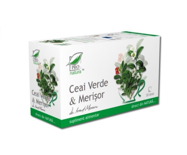 Ceai verde merisor 20dz - MEDICA