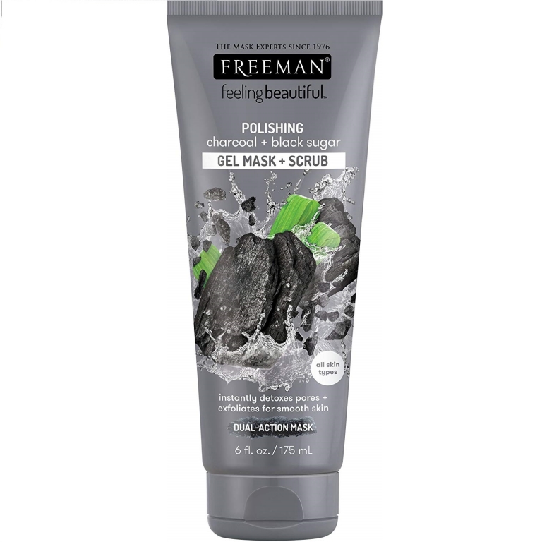 Masca scrub puncte negre carbune 175ml - FREEMAN