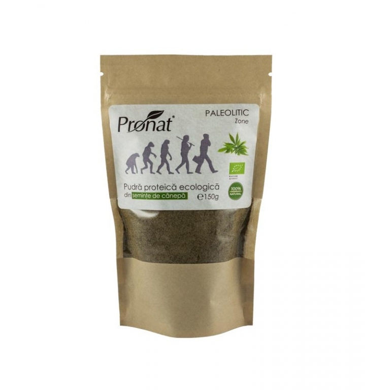 Pulbere proteica seminte canepa Paleo eco 150g - PRONAT