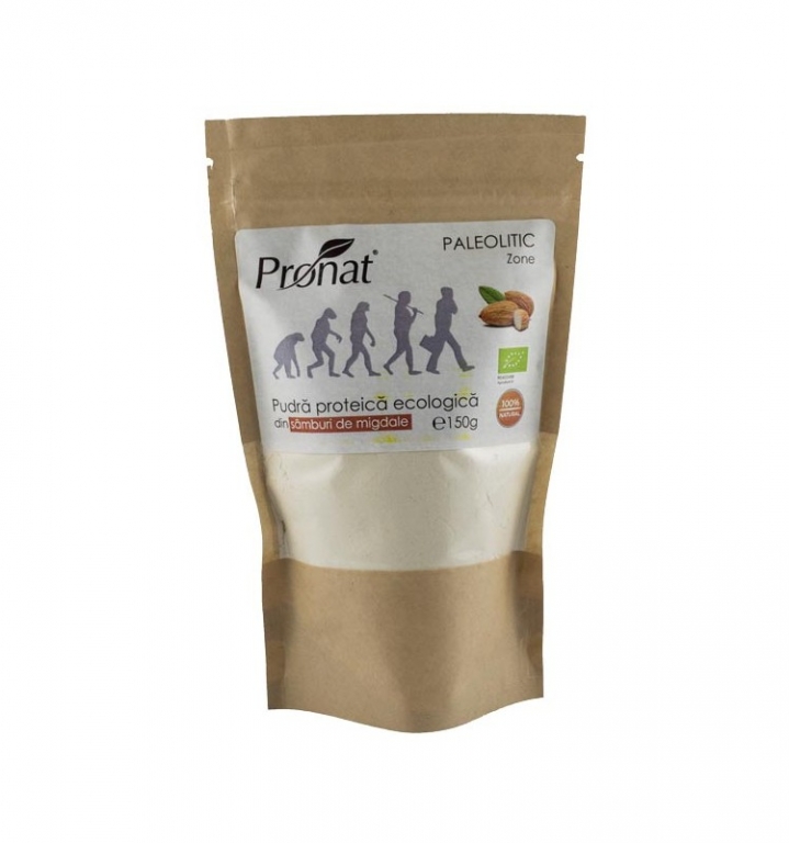 Pulbere proteica samburi migdale Paleo eco 150g - PRONAT