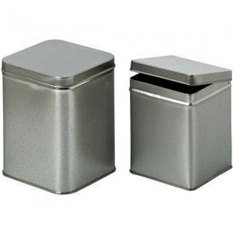 Cutie metalica pt ceai Silver 125g - THE BOX B.V.