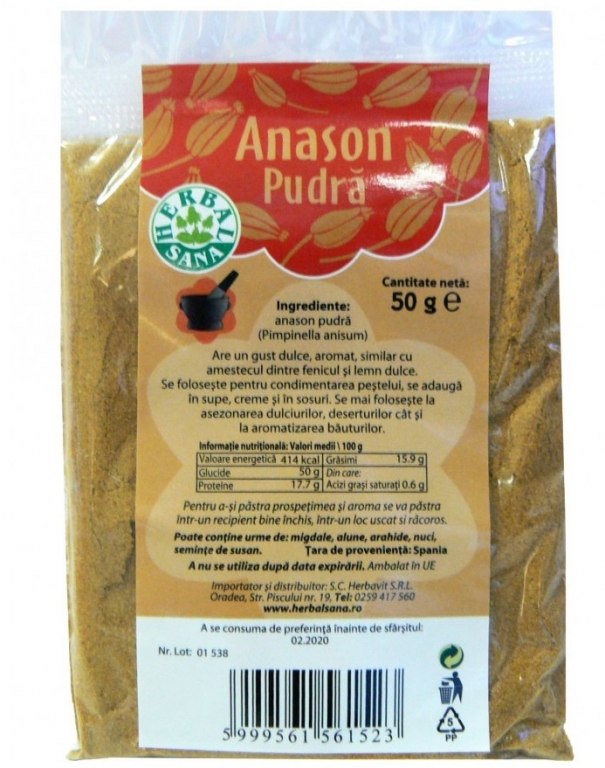 Condiment anason macinat 50g - HERBAL SANA