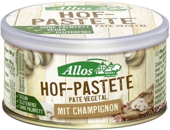 Pate vegetal ciuperci champignon 125g - ALLOS