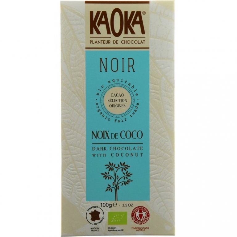 Ciocolata neagra 55% cocos eco 100g - KAOKA